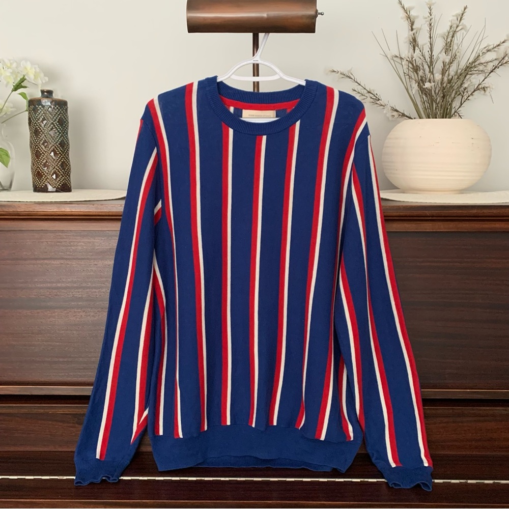Frederik Anderson Copenhagen Retro Striped Sweater, Size Large